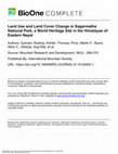 Research paper thumbnail of Land Use and Land Cover Change in Sagarmatha National Park, a World Heritage Site in the Himalayas of Eastern Nepal