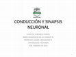 Research paper thumbnail of Conducción y Sinapsis Neuronal