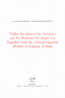 Research paper thumbnail of Gideon Bohak and Charles Burnett, *Thabit ibn Qurra «On Talismans» and Ps.-Ptolemy «On Images 1-9».Together with the «Liber prestigiorum Thebidis» of Adelard of Bath* (Florence: Edizioni del Galluzzo, 2021)