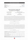 Research paper thumbnail of Maternal Spiritual Coping Scale: Development and Validation