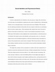 Research paper thumbnail of Social Identities and Psychosocial Stress