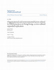 Research paper thumbnail of Organisational and environmental factors related to HRM practices in Hong Kong: a cross-cultural expanded replication