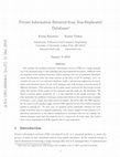 Research paper thumbnail of Private Information Retrieval from Non-Replicated Databases