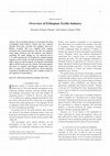 Research paper thumbnail of Overview of Ethiopian Textile Industry