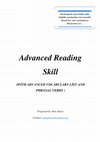 Research paper thumbnail of ADVANCED READING SKILL (WITH ADVANCED VOCABULARY LIST AND PHRASAL VERBS )