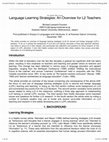 Research paper thumbnail of Language Learning Strategies: An Overview for L2 Teachers