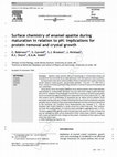 Research paper thumbnail of Surface chemistry of enamel apatite during maturation in relation to pH: implications for protein removal and crystal growth