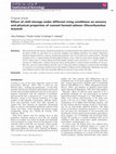 Research paper thumbnail of Effect of chill storage under different icing conditions on sensory and physical properties of canned farmed salmon ( Oncorhynchus kisutch )