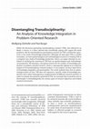 Research paper thumbnail of Disentangling Transdisciplinarity: An Analysis of Knowledge Integration in Problem-Oriented Research