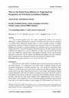 Research paper thumbnail of Who are the Patani Peace Influencers? Exploring from Perspectives of Civil Society in Southern Thailand