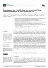 Research paper thumbnail of Questionnaire and Portable Sleep Test Screening of Sleep Disordered Breathing in Acute Stroke and TIA