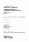 Research paper thumbnail of Dynamics of knowledge sharing in a cross-cultural environment