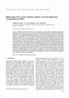 Research paper thumbnail of High temperature cyclic oxidation and hot corrosion behaviours of superalloys at 900°C