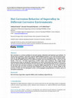 Research paper thumbnail of Hot Corrosion Behavior of Superalloy in Different Corrosive Environments