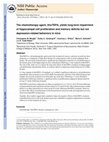 Research paper thumbnail of The chemotherapy agent, thioTEPA, yields long-term impairment of hippocampal cell proliferation and memory deficits but not depression-related behaviors in mice