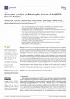 Research paper thumbnail of Association Analysis of Polymorphic Variants of the BDNF Gene in Athletes