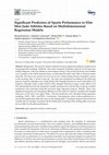 Research paper thumbnail of Significant Predictors of Sports Performance in Elite Men Judo Athletes Based on Multidimensional Regression Models