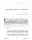 Research paper thumbnail of Platón: Posibilidad de la existencia de la doctrina no escrita