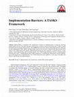 Research paper thumbnail of Implementation Barriers: A TASKS Framework