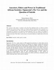 Research paper thumbnail of Ancestors, Elders and Power in Traditional African Societies: Ogunyemi's the Vow and the Question of Suicide