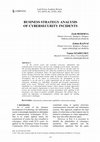 Research paper thumbnail of Business Strategy analysis of Cybersecurity Incidents