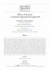 Research paper thumbnail of Effects of botnets - a human-organisational approach