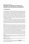 Research paper thumbnail of Préstamos del español en el otomí y el náhuatl en dos documentos del siglo XVII