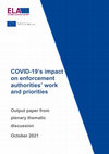 Research paper thumbnail of COVID-19's impact on enforcement authorities' work and priorities