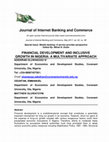 Research paper thumbnail of Dudin FINANCIAL DEVELOPMENT AND INCLUSIVE GROWTH IN NIGERIA : A MULTIVARIATE APPROACH