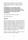 Research paper thumbnail of The Hispatav Translation Techniques for Subtitling: A New Pedagogical Resource for Audiovisual Translation Students