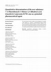 Research paper thumbnail of Quantitative determination of the new substance 7-(4-fluorobenzyl)-3-thioxo-2,3-dihydro[1,2,4]triazolo[4,3-a]pyrazin-8(7H)-one as a potential pharmaceutical agent