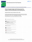 Research paper thumbnail of Frozen Sangak dough and bread properties: Impact of pre-fermentation and freezing rate