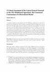 Research paper thumbnail of A Critical Assessment of the Cyprus Protocol Annexed to the UK’s Withdrawal Agreement