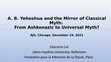 Research paper thumbnail of A. B. Yehoshua and the Mirror of Classical Myth: From Ashkenazic to Universal Myth?