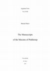 Research paper thumbnail of The Manuscripts of the Maxims of Ptahhotep, ET XVII. Novosibirsk, 2021, 120 p., ed. by M. Panov