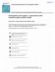 Research paper thumbnail of Participation and support – associations with Swedish pupils’ positive health