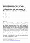 Research paper thumbnail of The deployment of a 'sacred song' in violence in Zimbabwe: The case of the song 'Zimbabwe Ndeye Ropa Ramadzibaba' (Zimbabwe was/is Born of the Blood of the Fathers/Ancestors) in Zimbabwean Politics