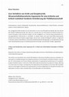 Research paper thumbnail of Zum Verhältnis von Kritik und Disziplinarität. Wissenschaftstheoretische Argumente für eine kritische und kritisch-realistisch fundierte Orientierung der Politikwissenschaft