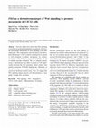 Research paper thumbnail of Fhl1 as a downstream target of Wnt signaling to promote myogenesis of C2C12 cells