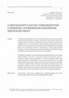 Research paper thumbnail of O aktualnosti casuum commorientium u rimskom i suvremenom europskom privatnom pravu | On the Actuality of Casuum Commorientium in Roman and Contemporary European Private Law