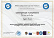 Research paper thumbnail of Modern World Challenges Conference Certificate