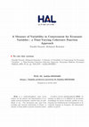 Research paper thumbnail of A Measure of Variability in Comovement for Economic Variables: a Time-Varying Coherence Function Approach