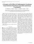 Research paper thumbnail of A synopsis on the effects of anthropogenic greenhouse gases emissions from power generation and energy consumption