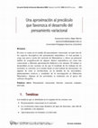 Research paper thumbnail of Una aproximación al precálculo que favorezca el desarrollo del pensamiento variacional