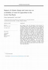 Research paper thumbnail of Impacts of climate change and water uses on availability of water for aquaculture in the Lower Nan Basin