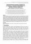 Research paper thumbnail of Thermochemical recycling of plastics for production of chemical intermediates at a Swedish chemical complex site