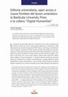 Research paper thumbnail of Editoria universitaria, open access e nuove frontiere del lavoro umanistico: la Basilicata University Press e la collana Digital Humanities, in «DigItalia. Rivista del digitale nei beni culturali», 2 / 2021, pp. 135-142.