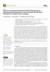 Research paper thumbnail of Effects of Corporate Entrepreneurship Dimensions on Organizational Performance: Case of Small and Medium Enterprises in Holeta Town, Ethiopia