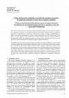 Research paper thumbnail of Using vibroacoustic methods to describe the dynamic properties of composite elements to assess their technical condition