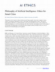 Research paper thumbnail of Philosophy of Artificial Intelligence: Ethics for Smart Cities